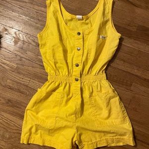 vintage cotton yellow romper